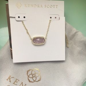 Kendra Scott Elisa necklace, gold, amethyst